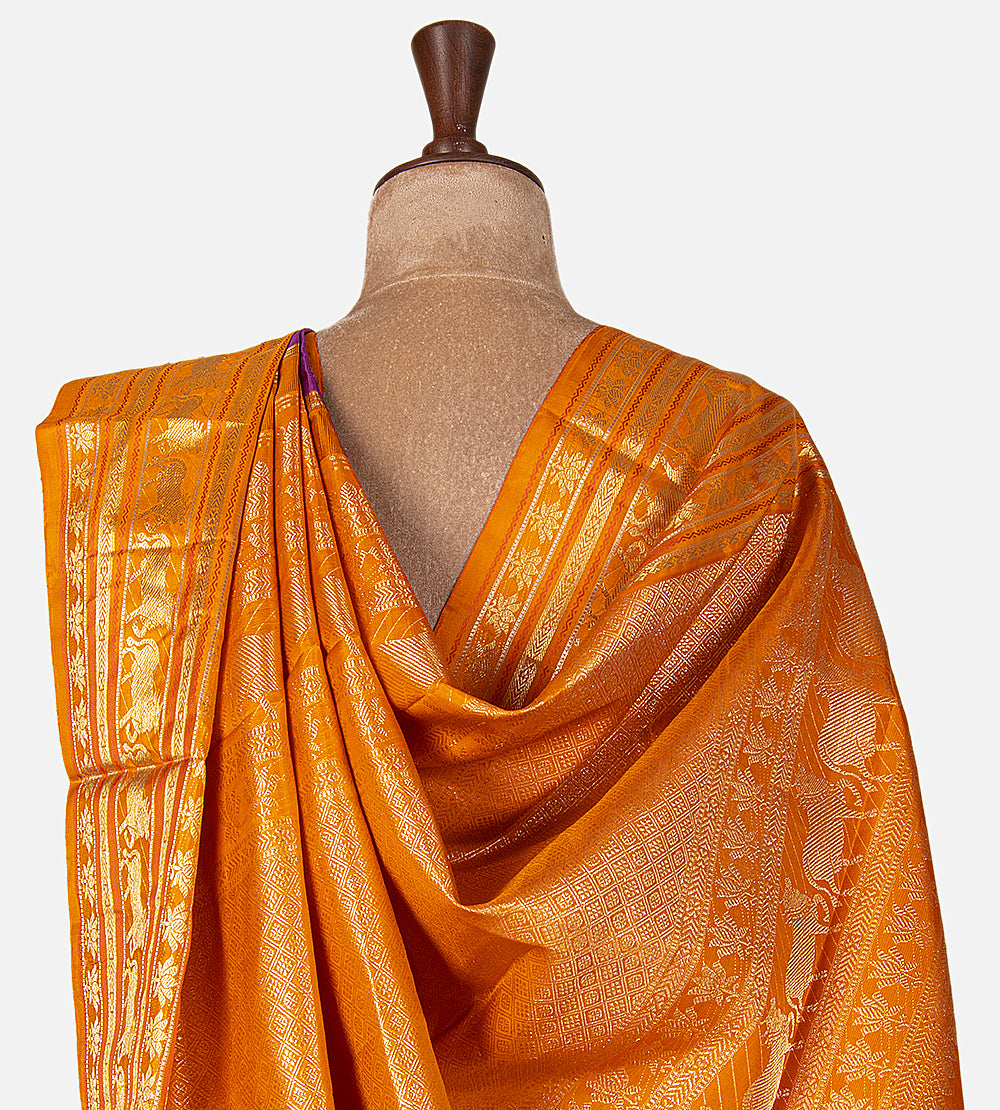 Purple Kanchipuram Silk Saree