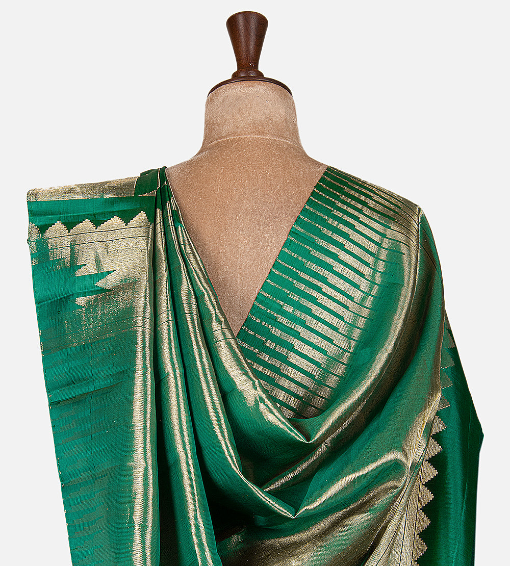 Peacock Blue Kanchipuram Silk Saree
