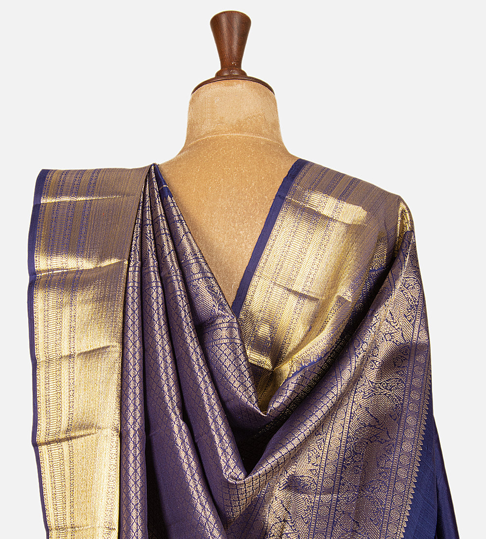 Blue Kanchipuram Silk Saree