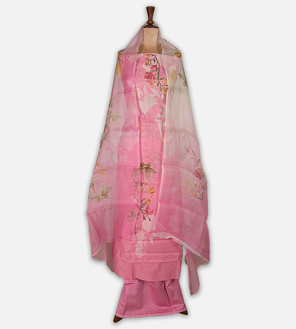 Pink Tissue Mul Salwar