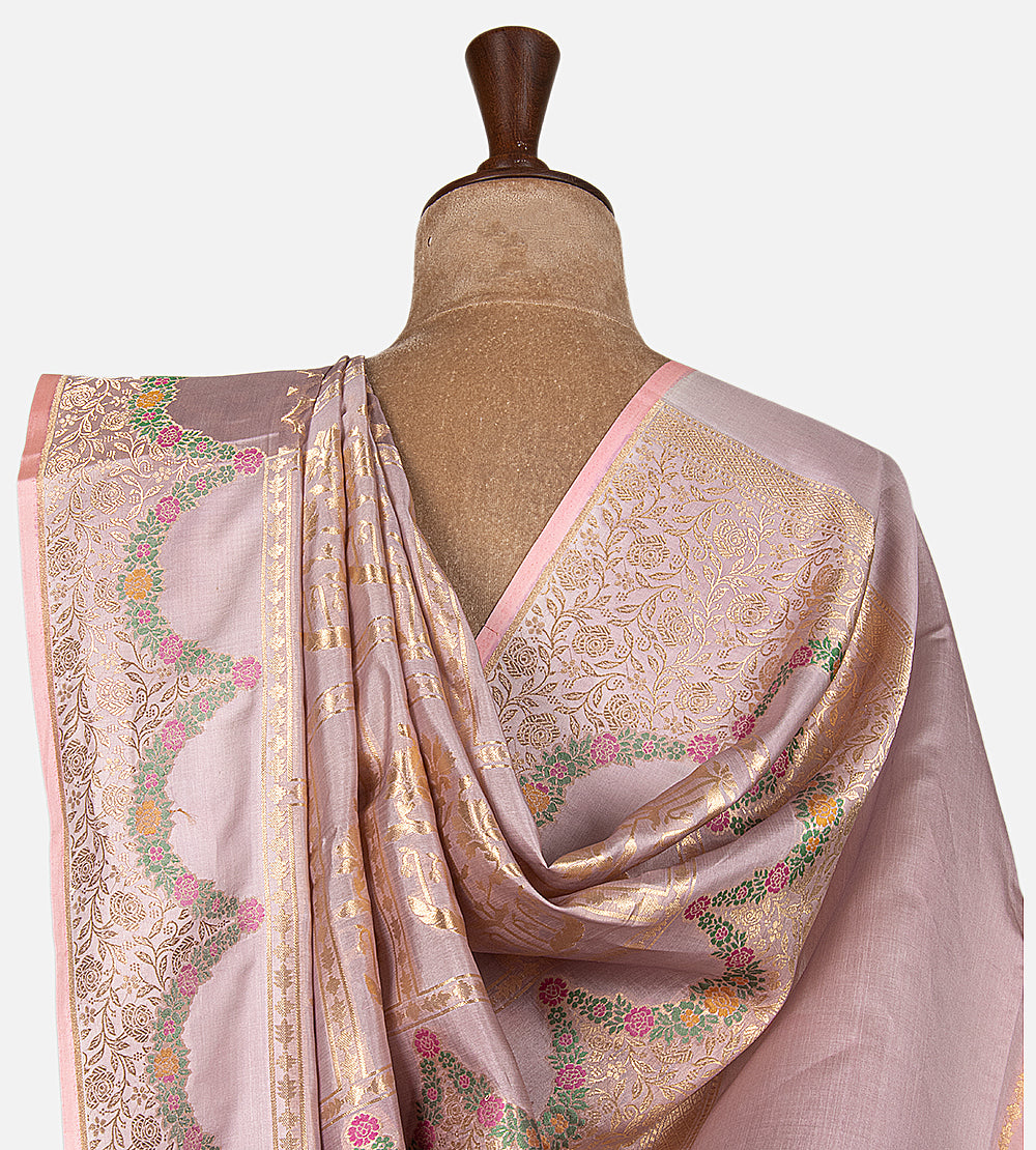 Mauve Organza Saree