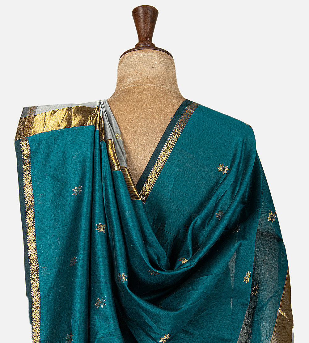 Grey Maheshwari Cotton Saree