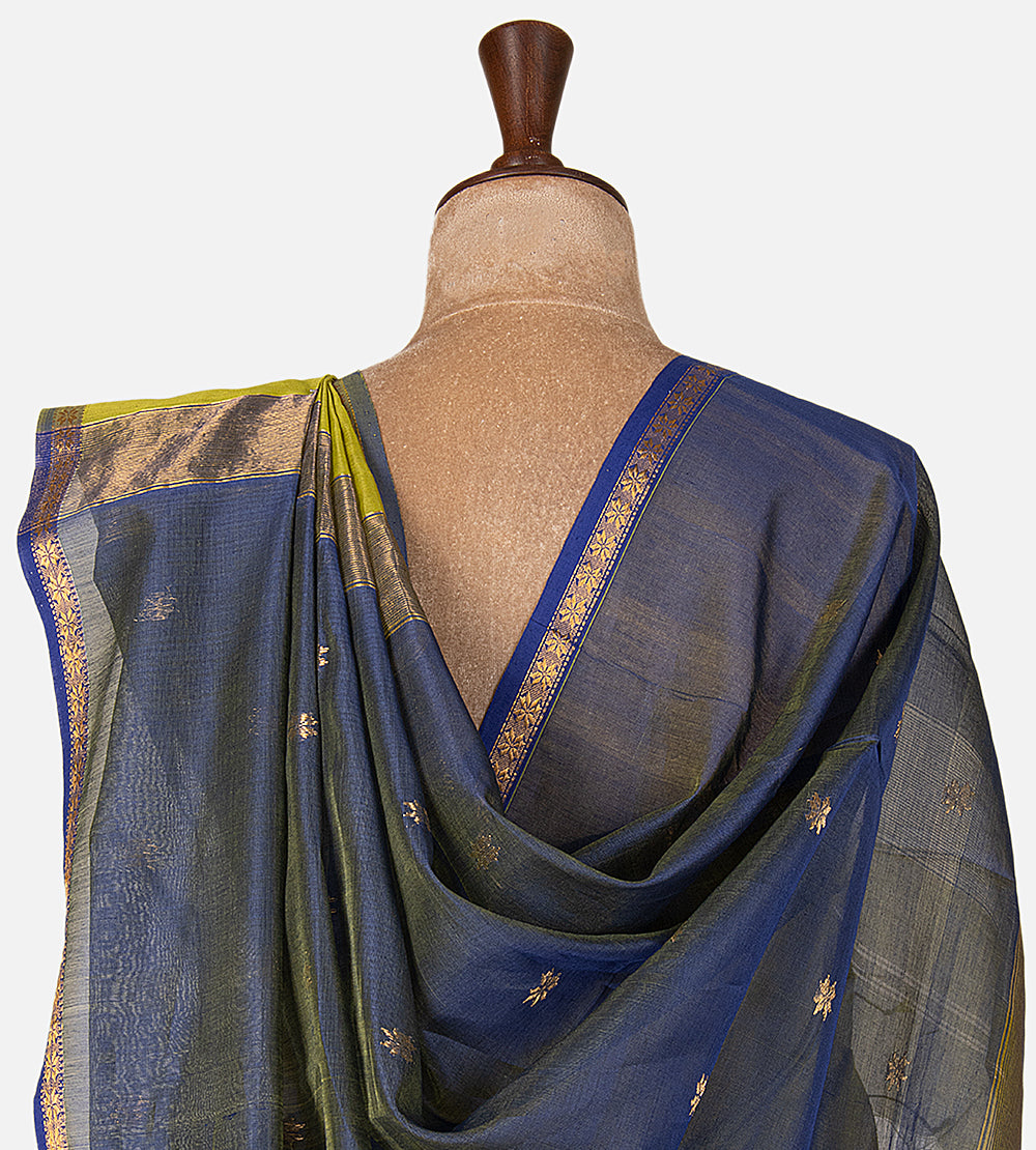 Light Green Maheshwari Cotton Saree