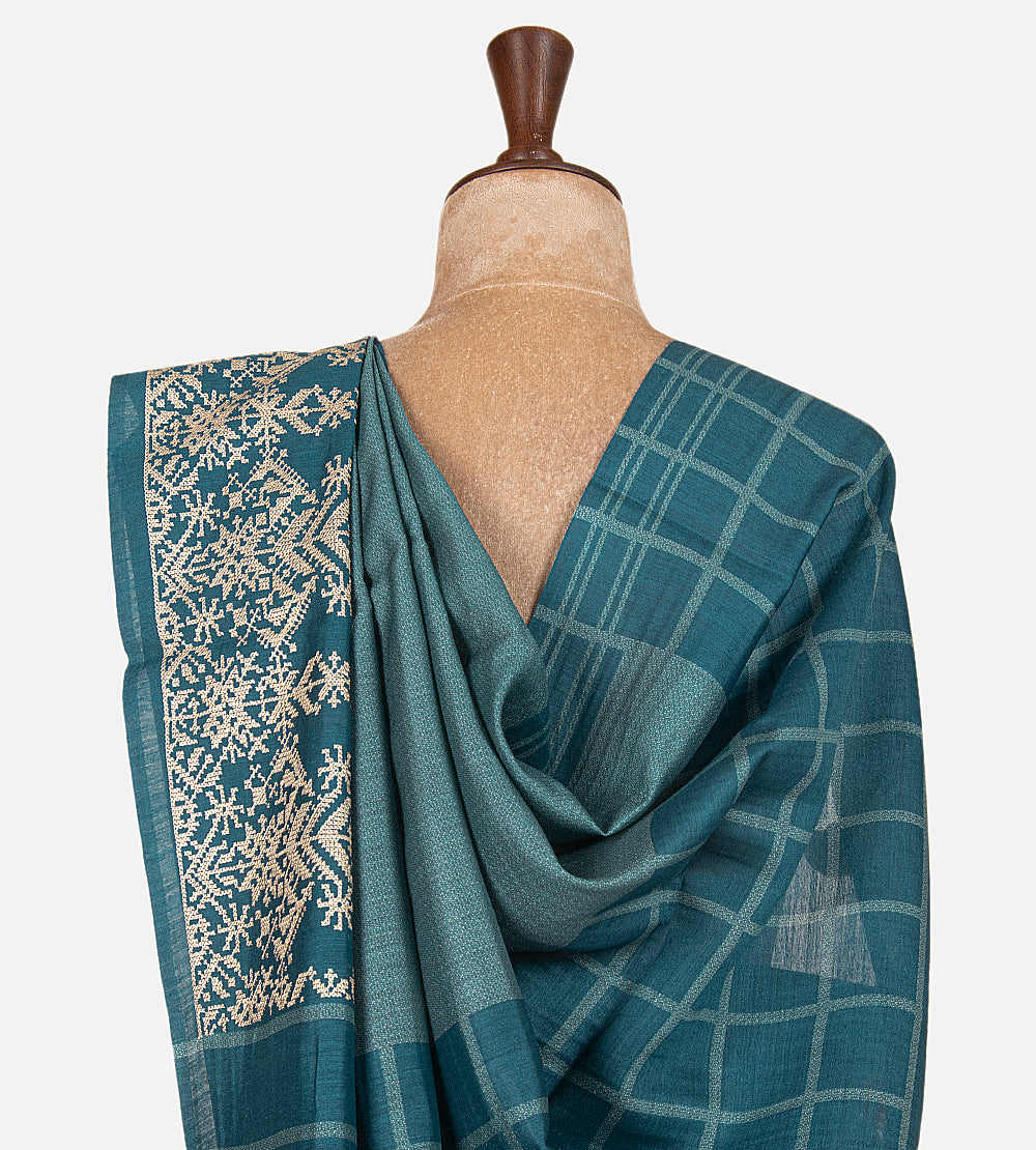 Blue Moonga Tussar Saree