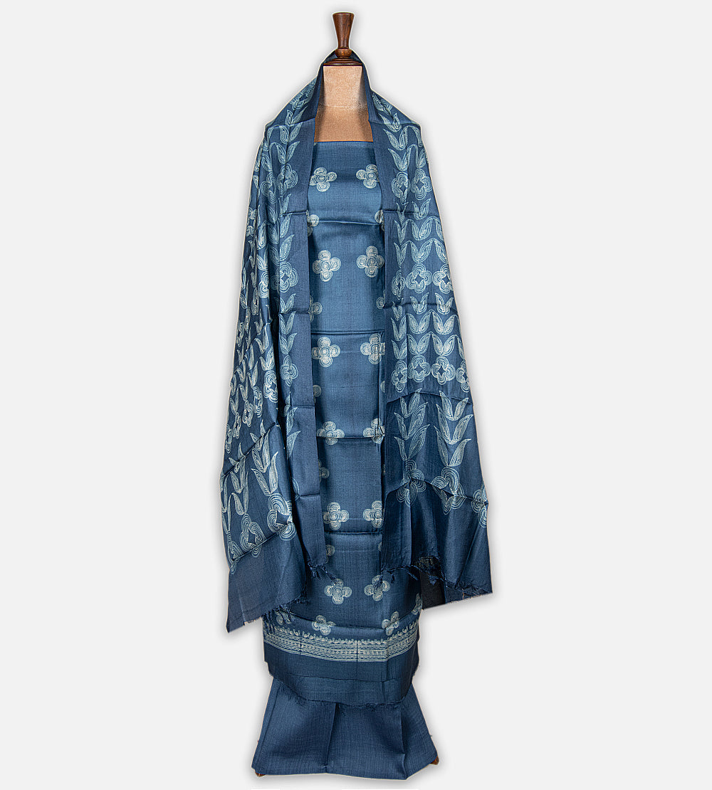 Blue Shibori Tussar Salwar