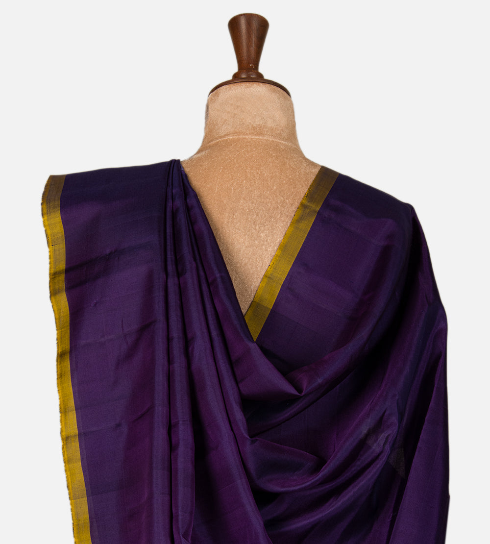 Dusty Lavender Gadwal Silk Saree
