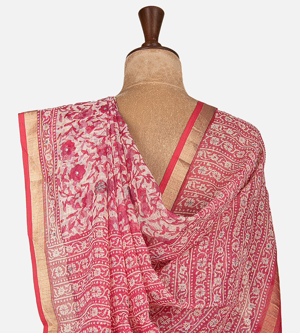 Off-White Kota Cotton Saree