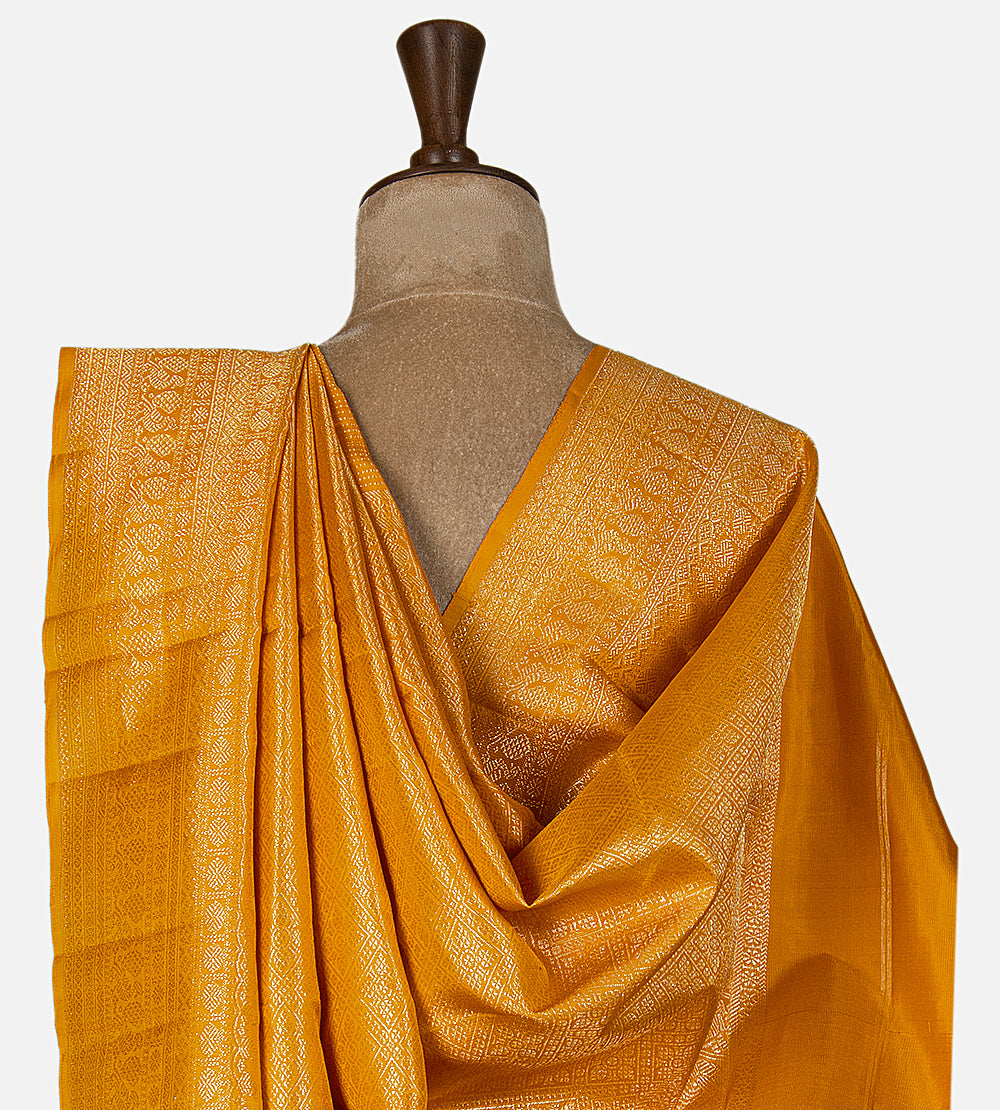 Yellow Kanchipuram Silk Saree
