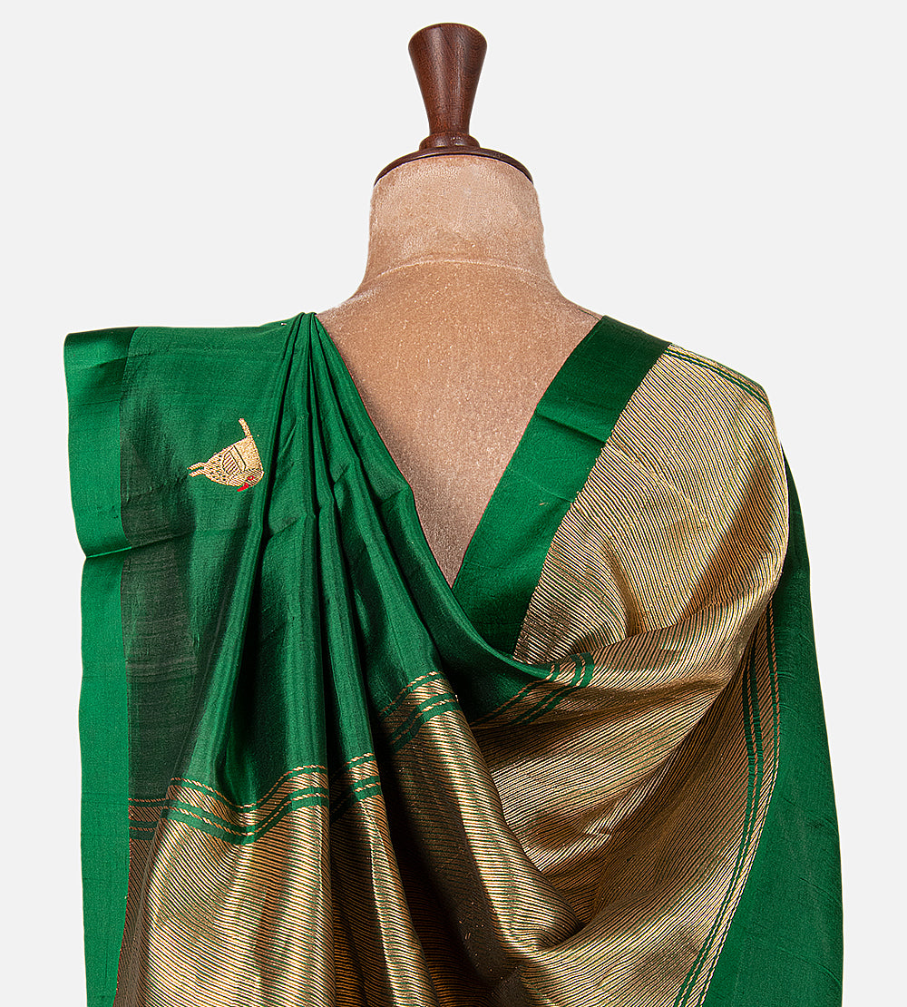 Green Banarasi Kattan Silk Saree