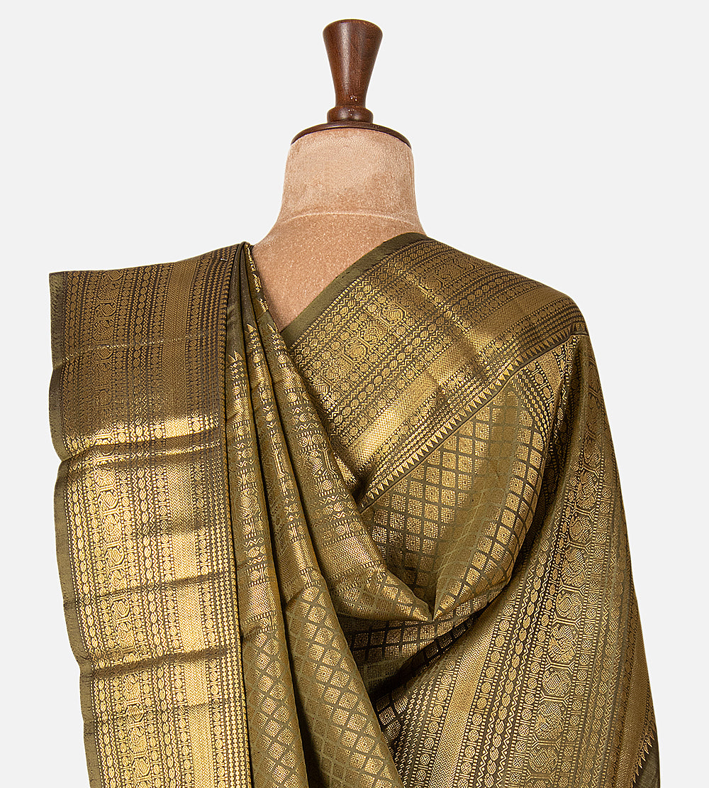 Grey Kanchipuram Silk Saree