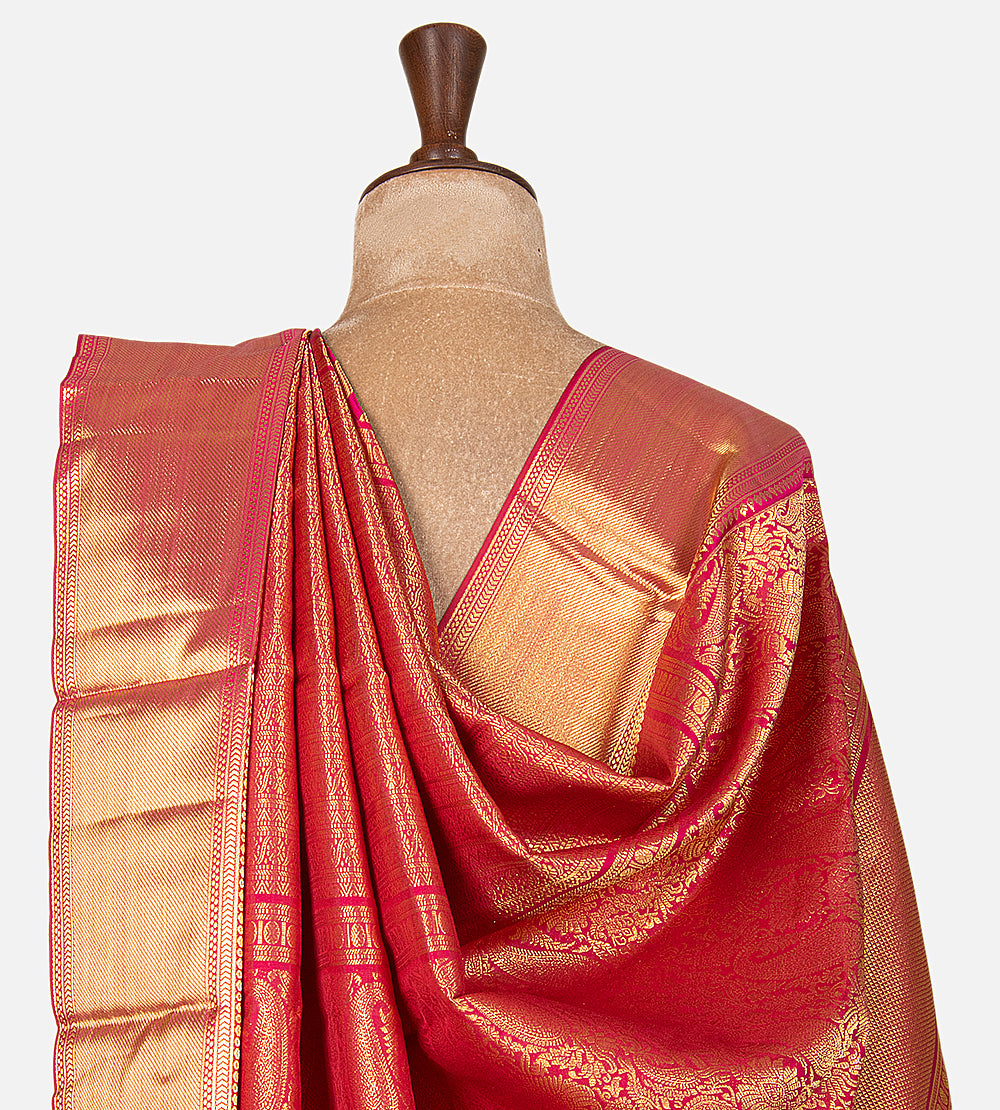 Pink Kanchipuram Silk Saree