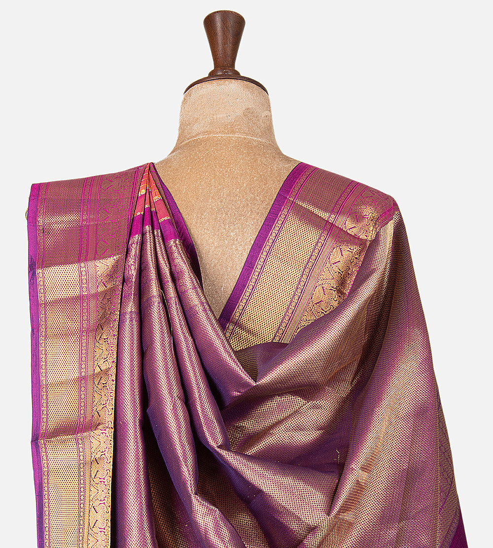 Pinkish Orange Soft Silk Saree