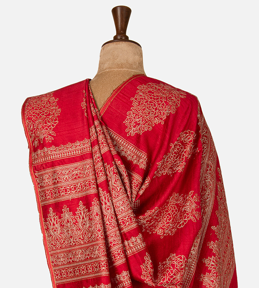 Rose Gold Tussar Organza Saree