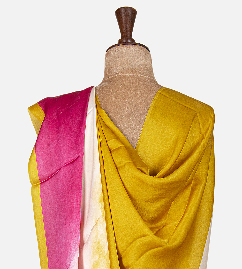 Multicolour Satin Crepe Saree