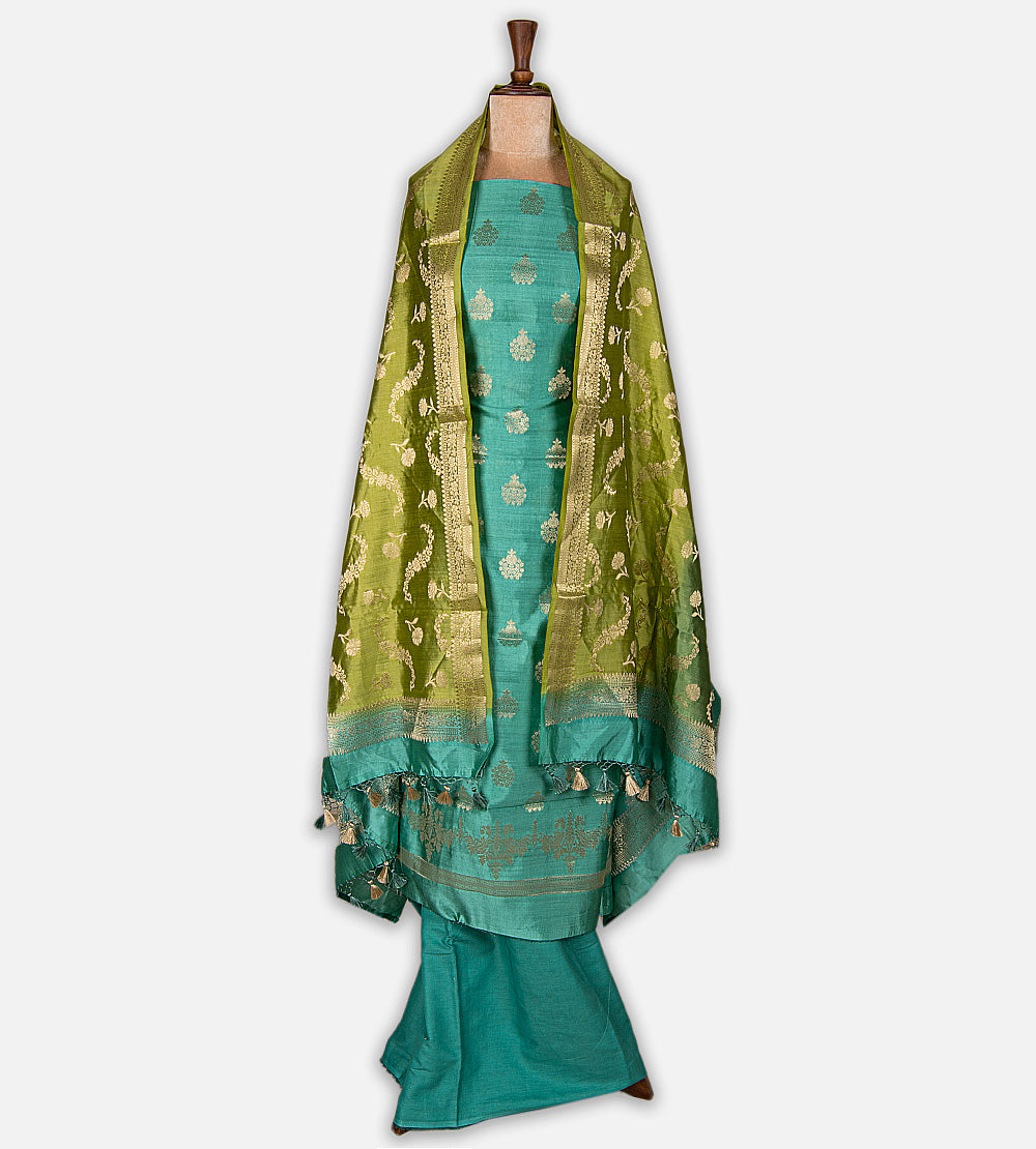 Blue Chaniya Silk Salwar