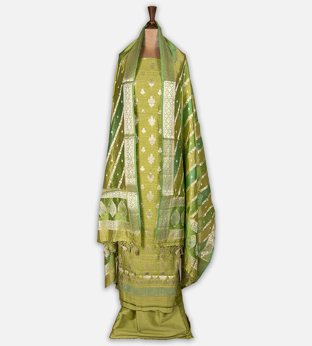 Green Chaniya Silk Salwar