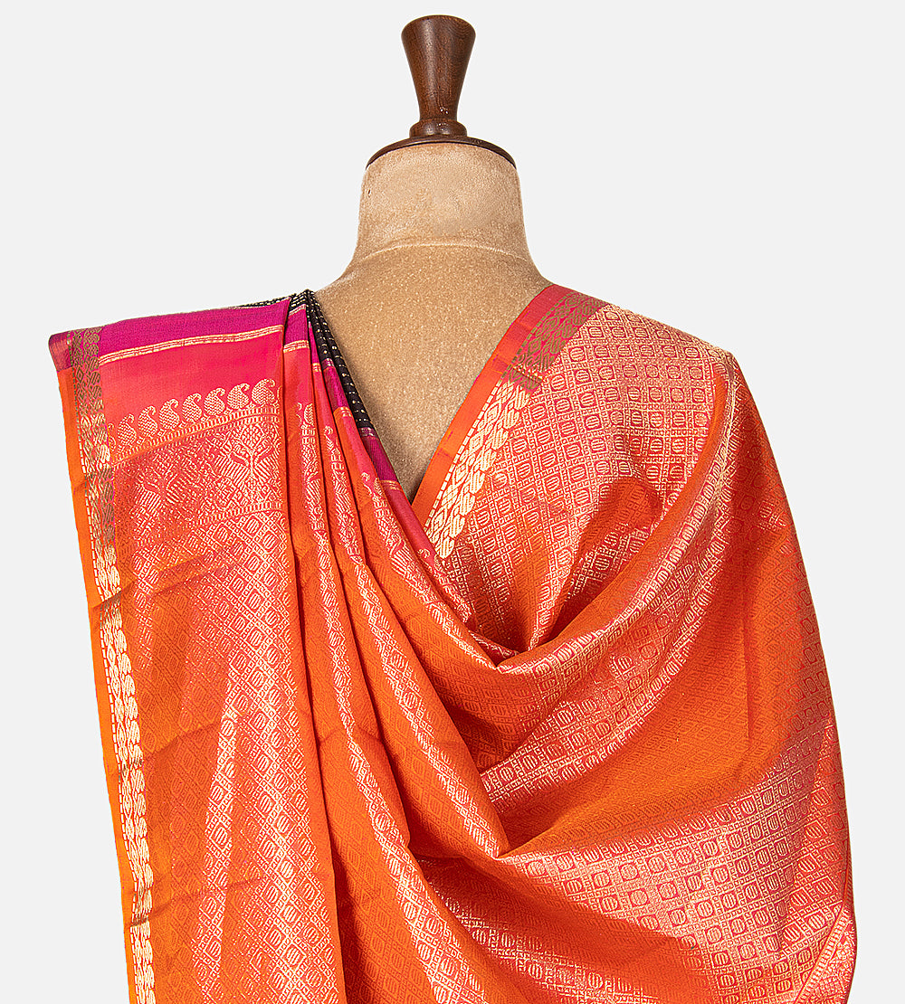 Midnight blue Kanchipuram Silk Saree