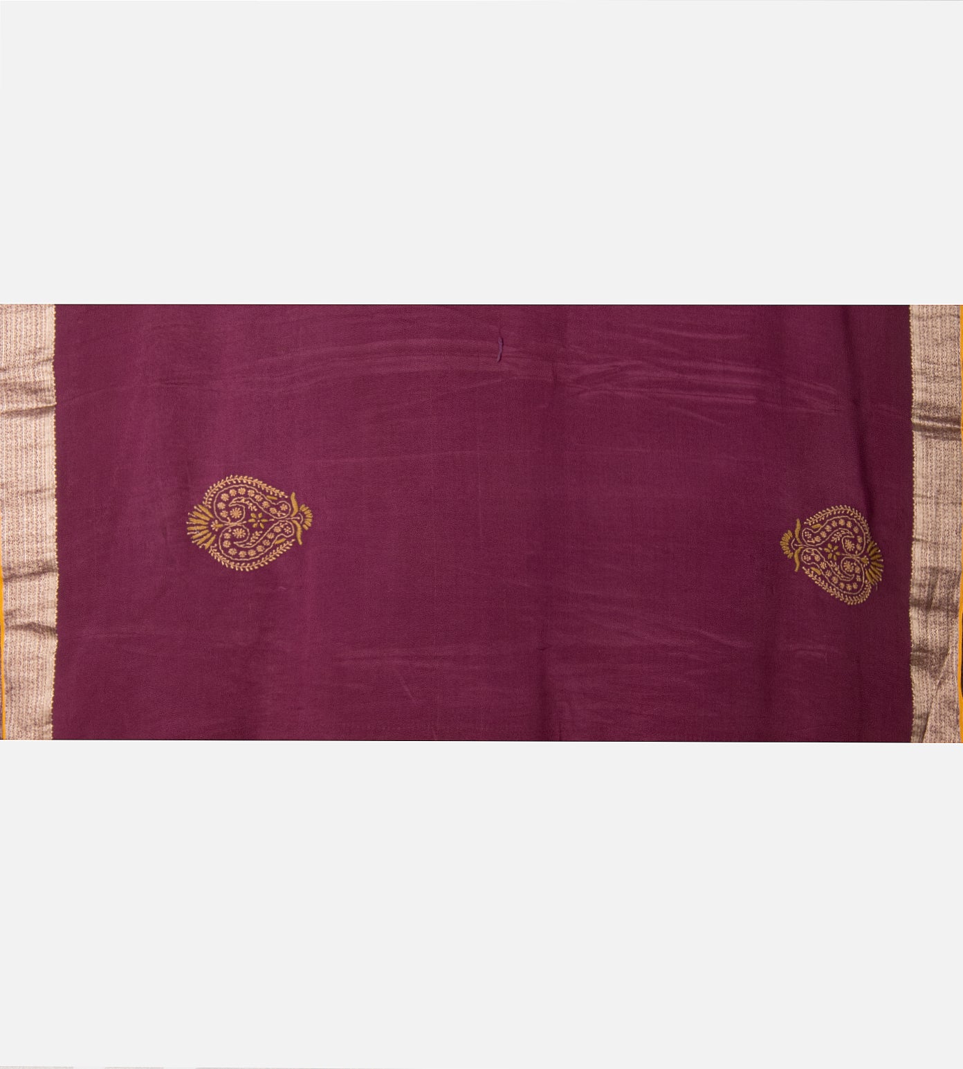 Deep Pink Banarasi Crepe Saree