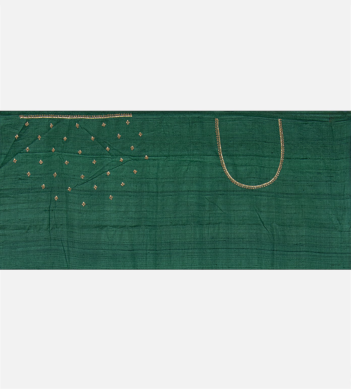 Green Tussar Zardozi Hand Embroidery Saree