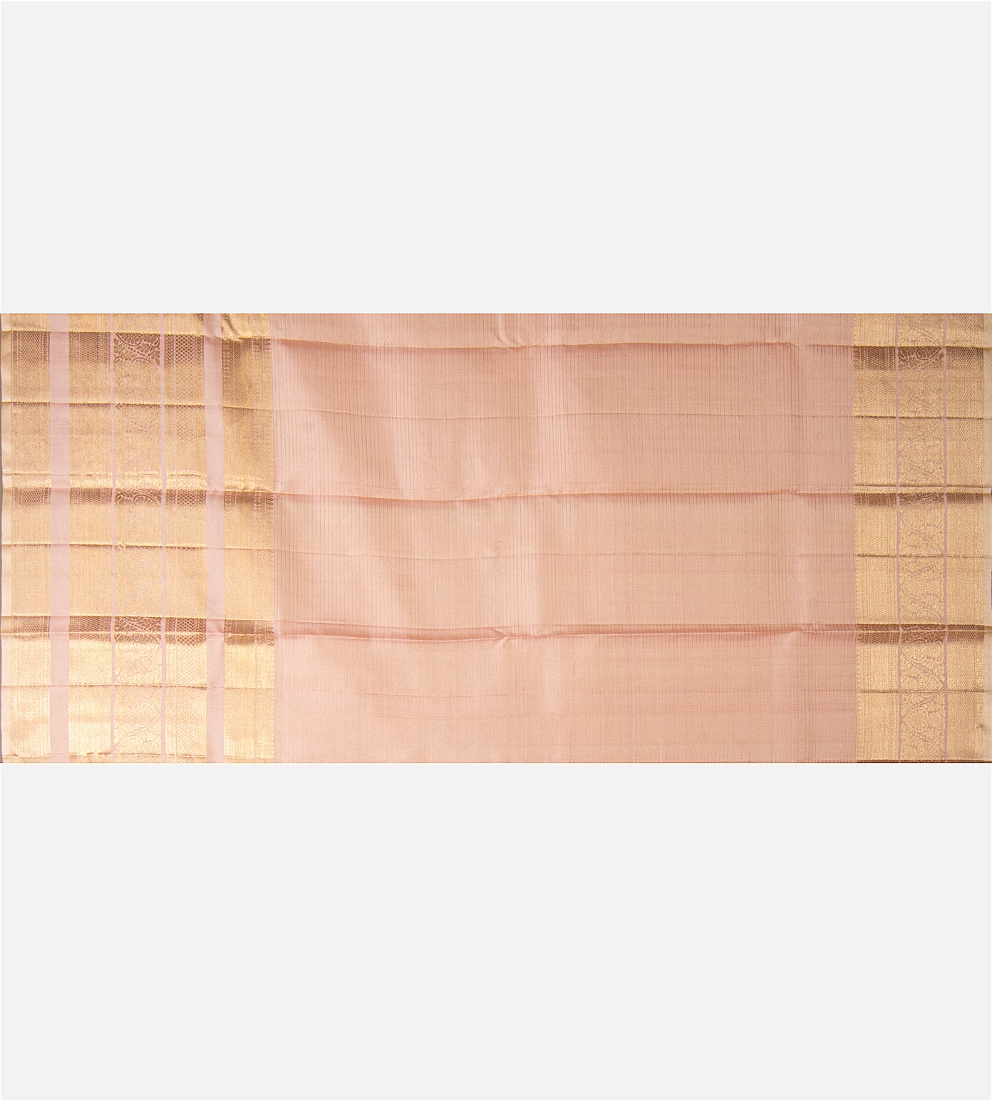 Light Peach Kanchipuram Silk Saree