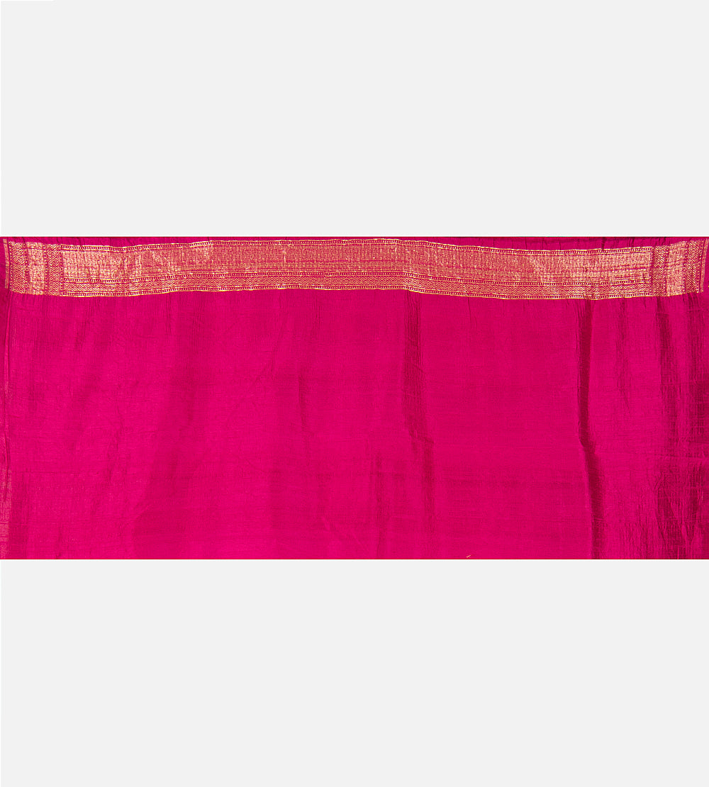 Pink Banarasi Tussar Saree