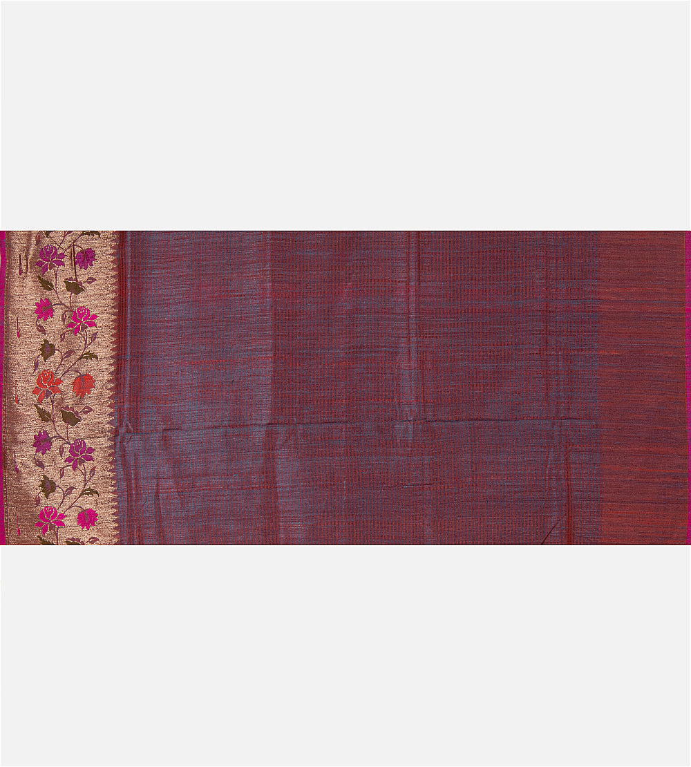 Blue Banarasi Tussar Saree