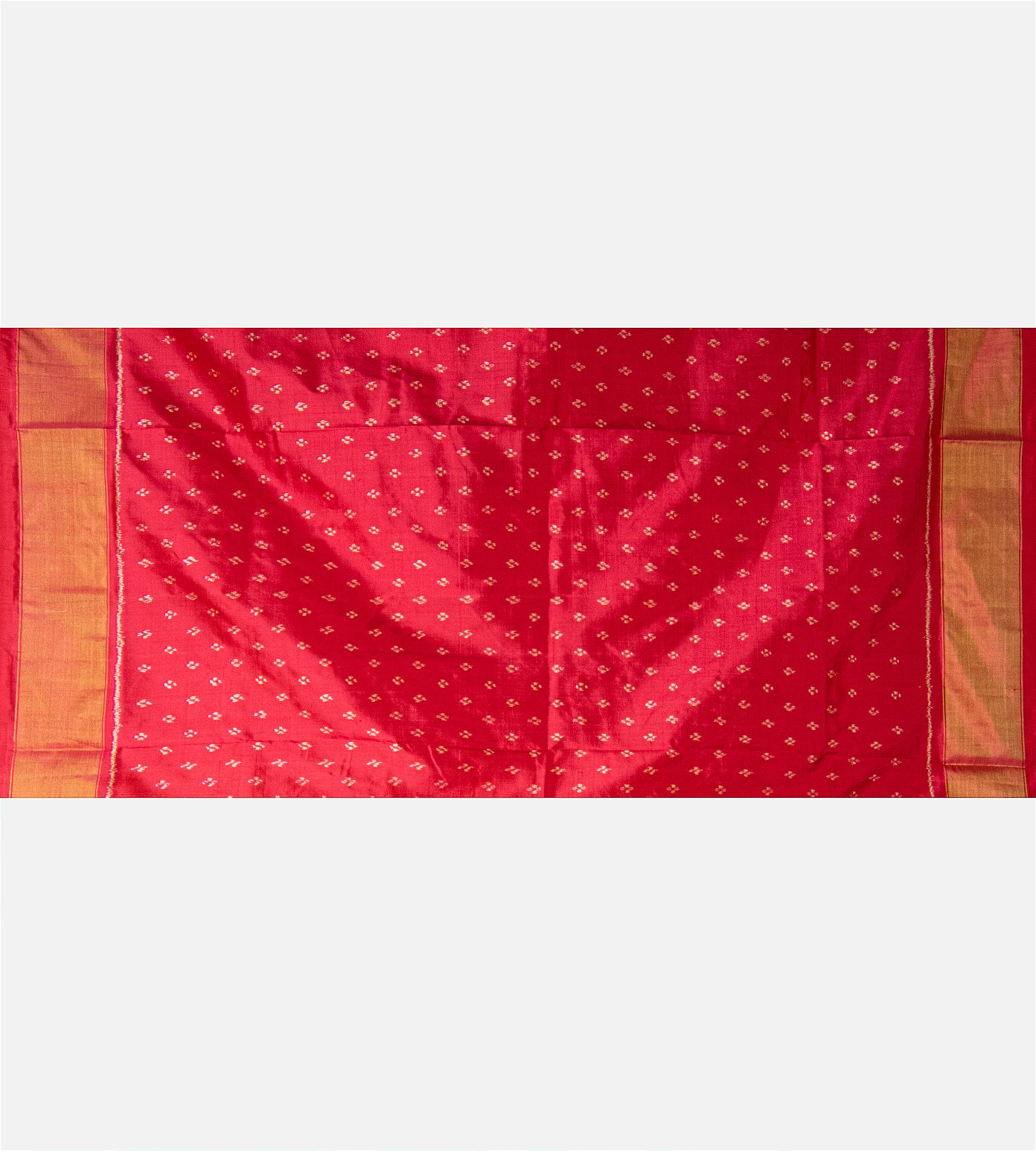 Yellow Ikkat Silk Saree