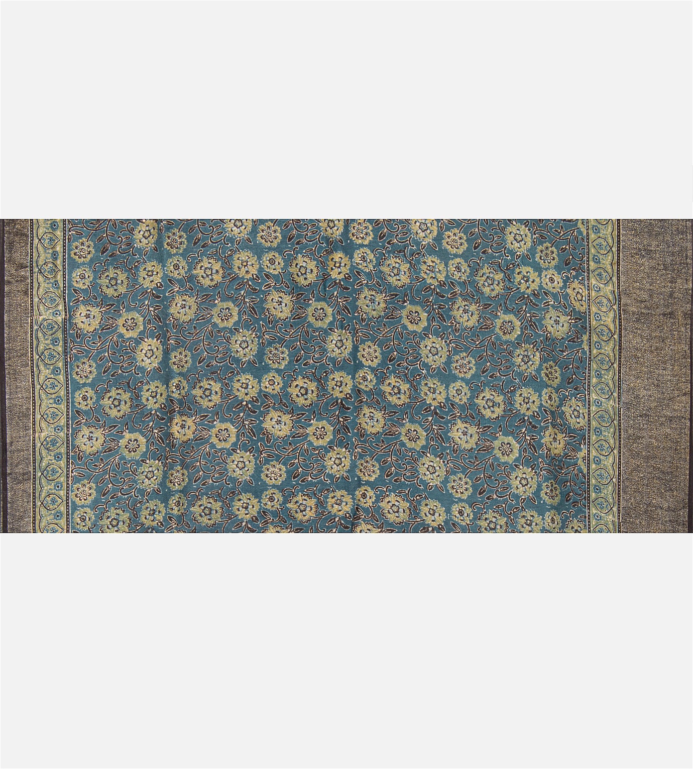 Blue Linen Saree