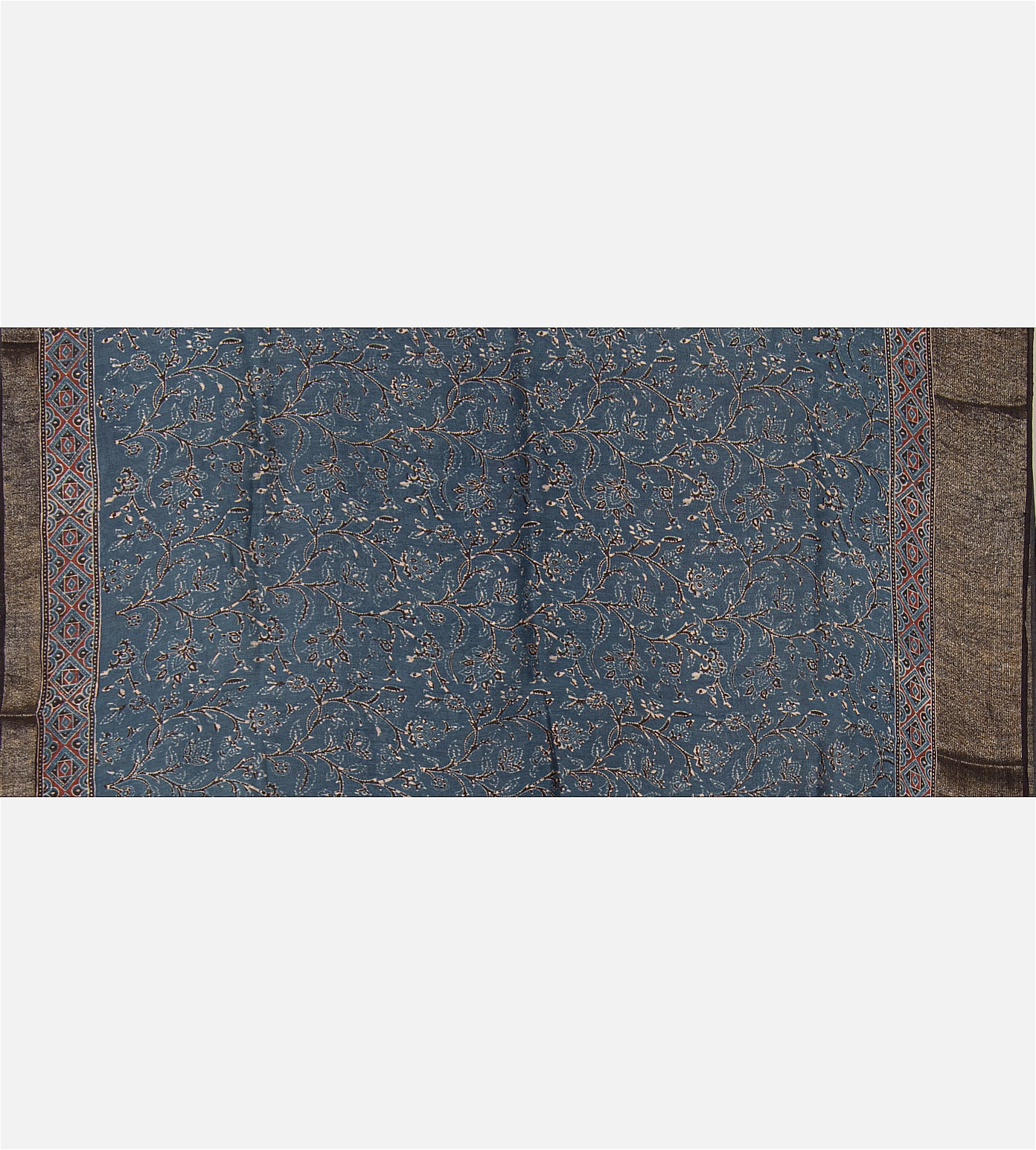 Blue Linen Saree