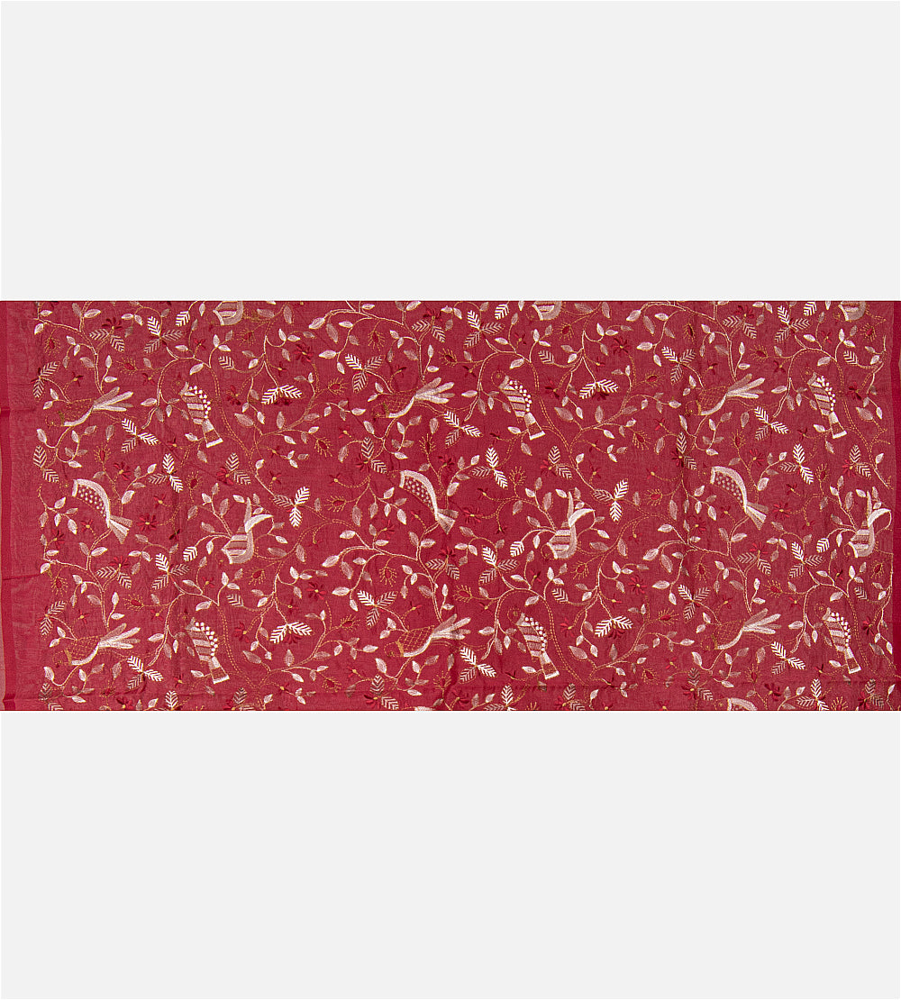 Red Semi Organza Saree