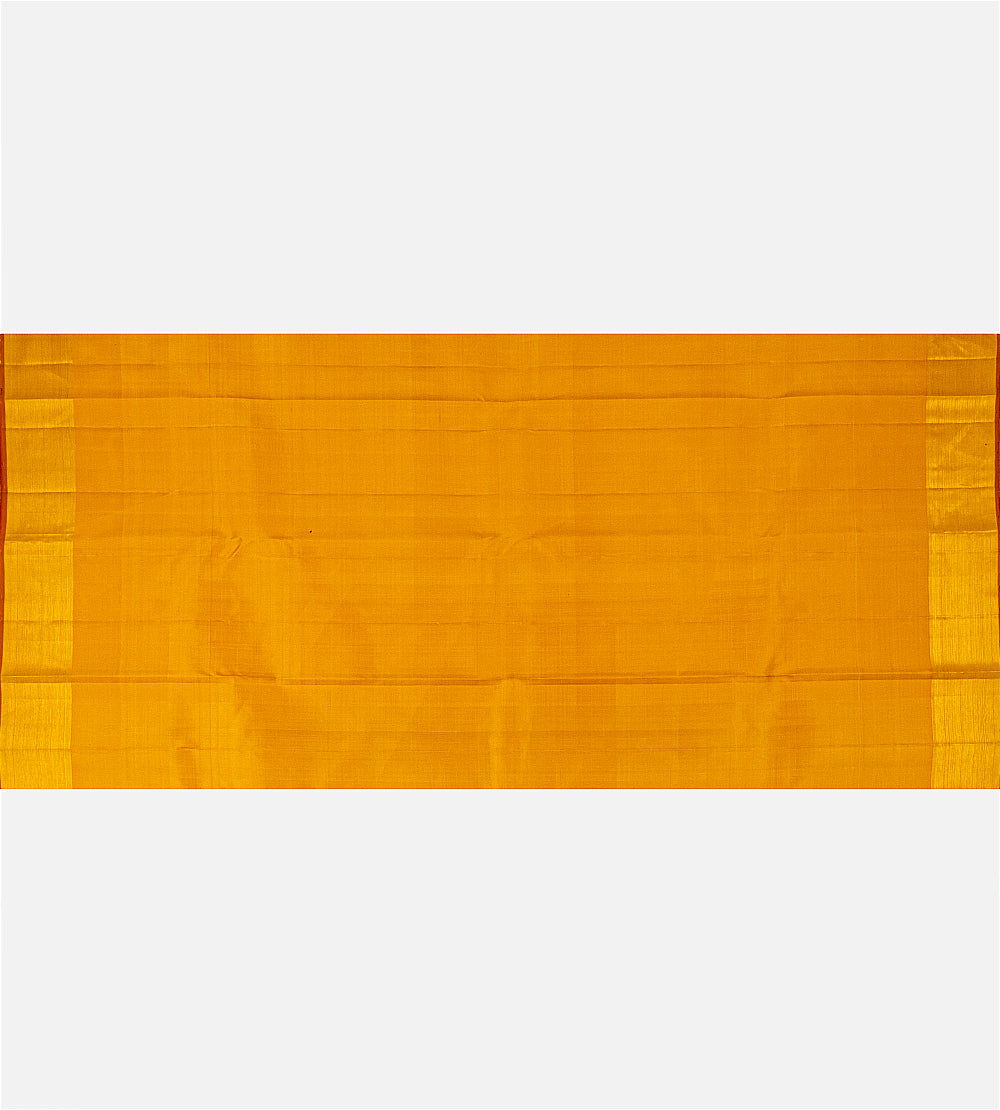 Off-White and Grey Kanchipuram Silk Saree