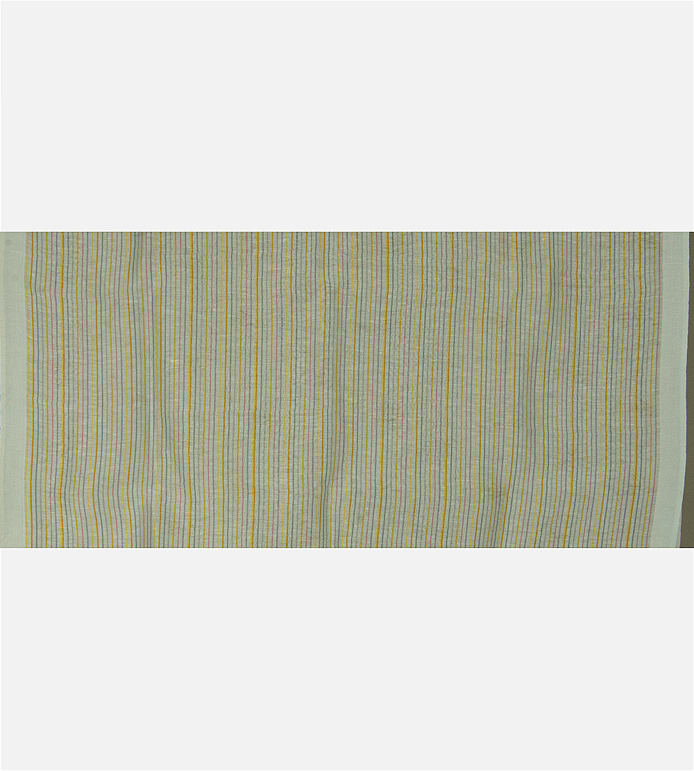 Pastel Sage Green Linen Saree