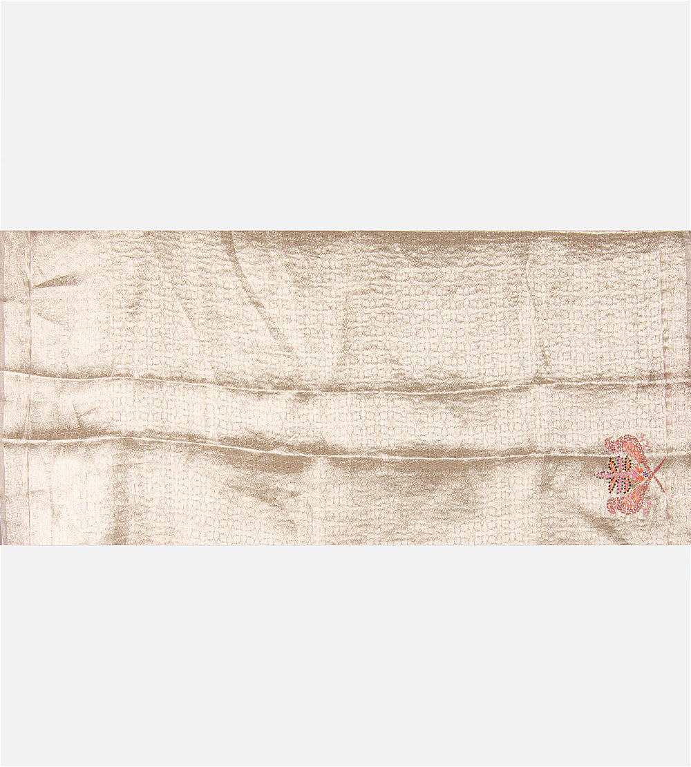 Off-White Organza Saree