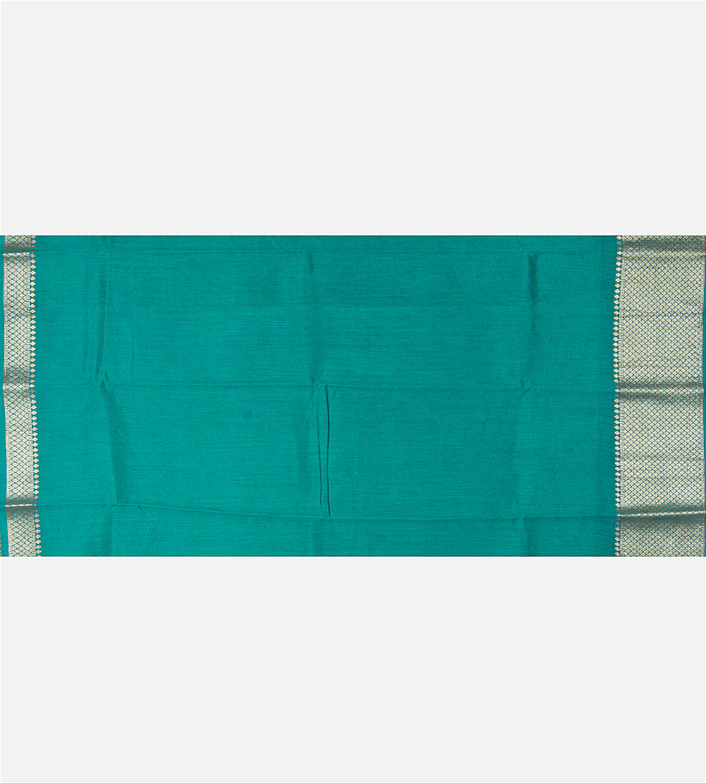 Deep Teal Chaniya Silk Saree