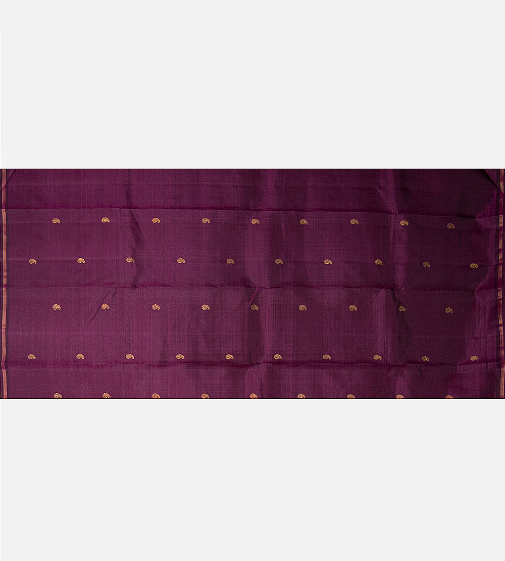 Orangish Pink Kanchipuram Silk Saree
