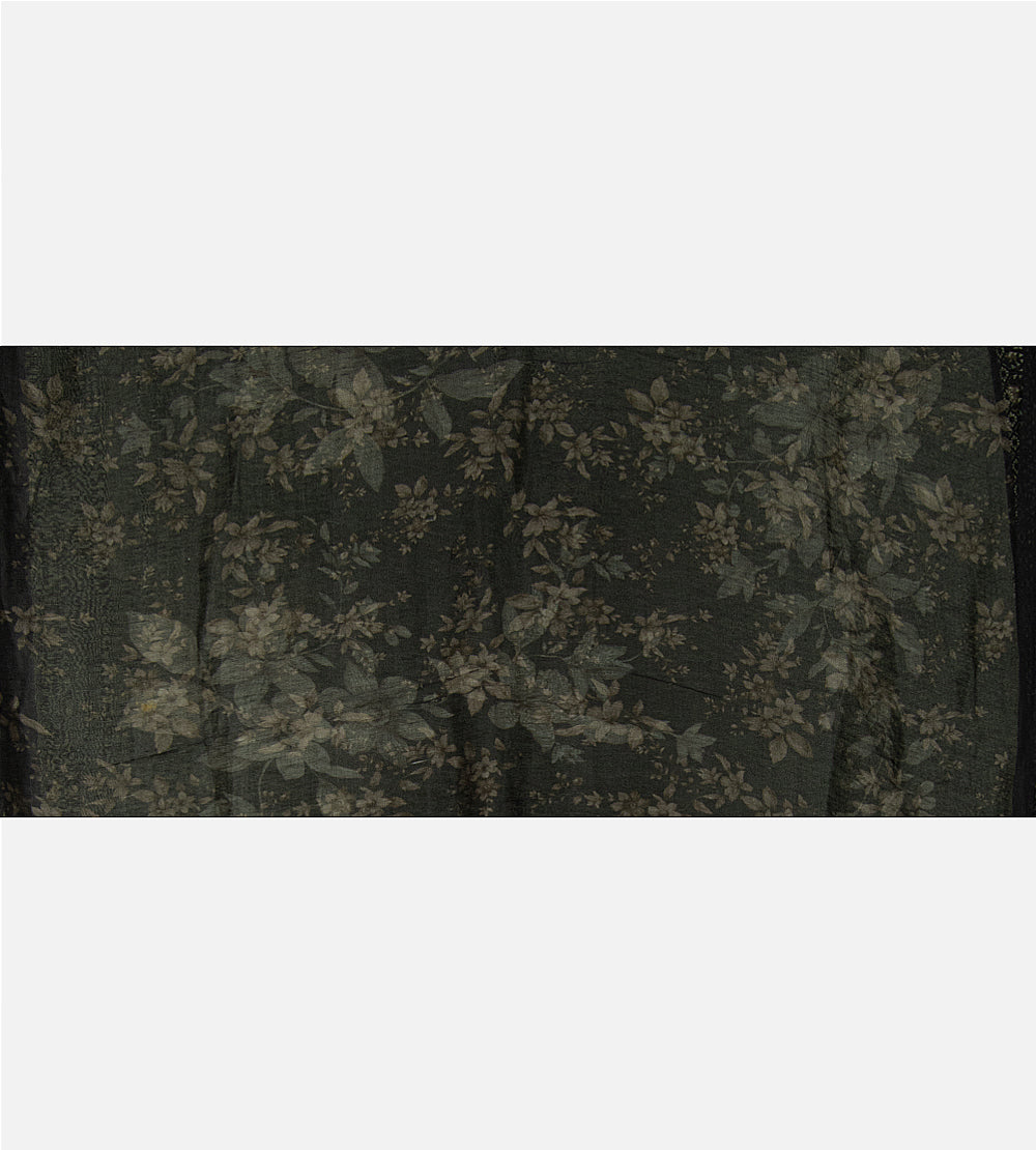 Black Linen Saree