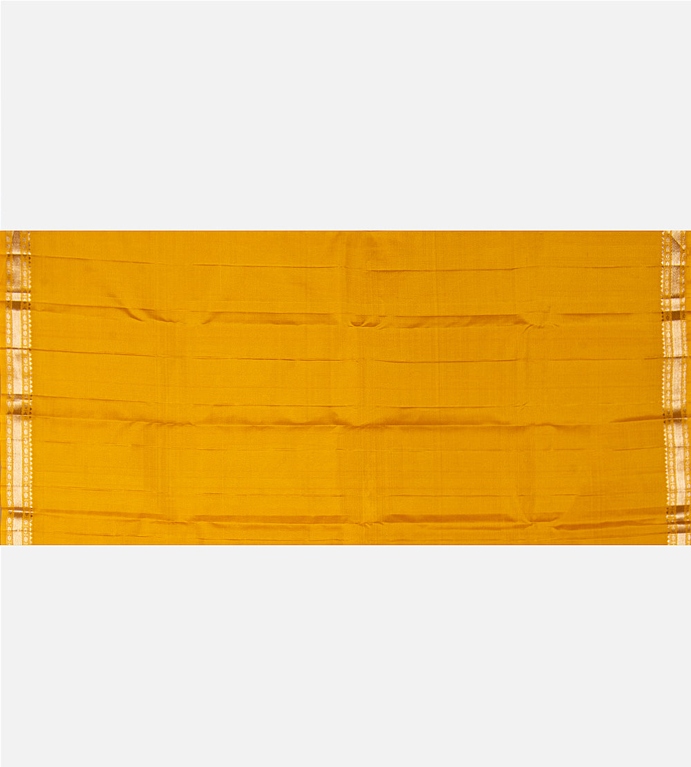 Pinkish Orange Kanchipuram Silk Saree