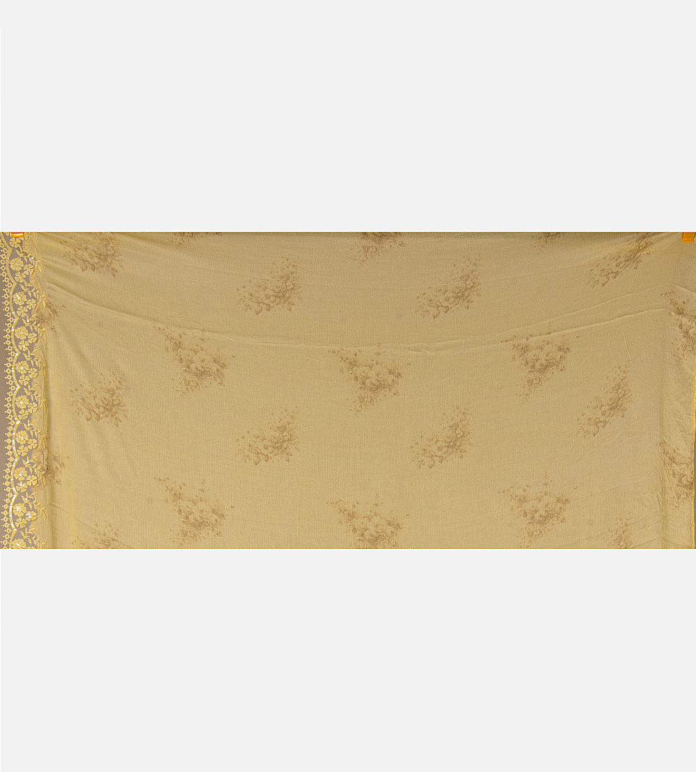 Yellow Chiffon Saree