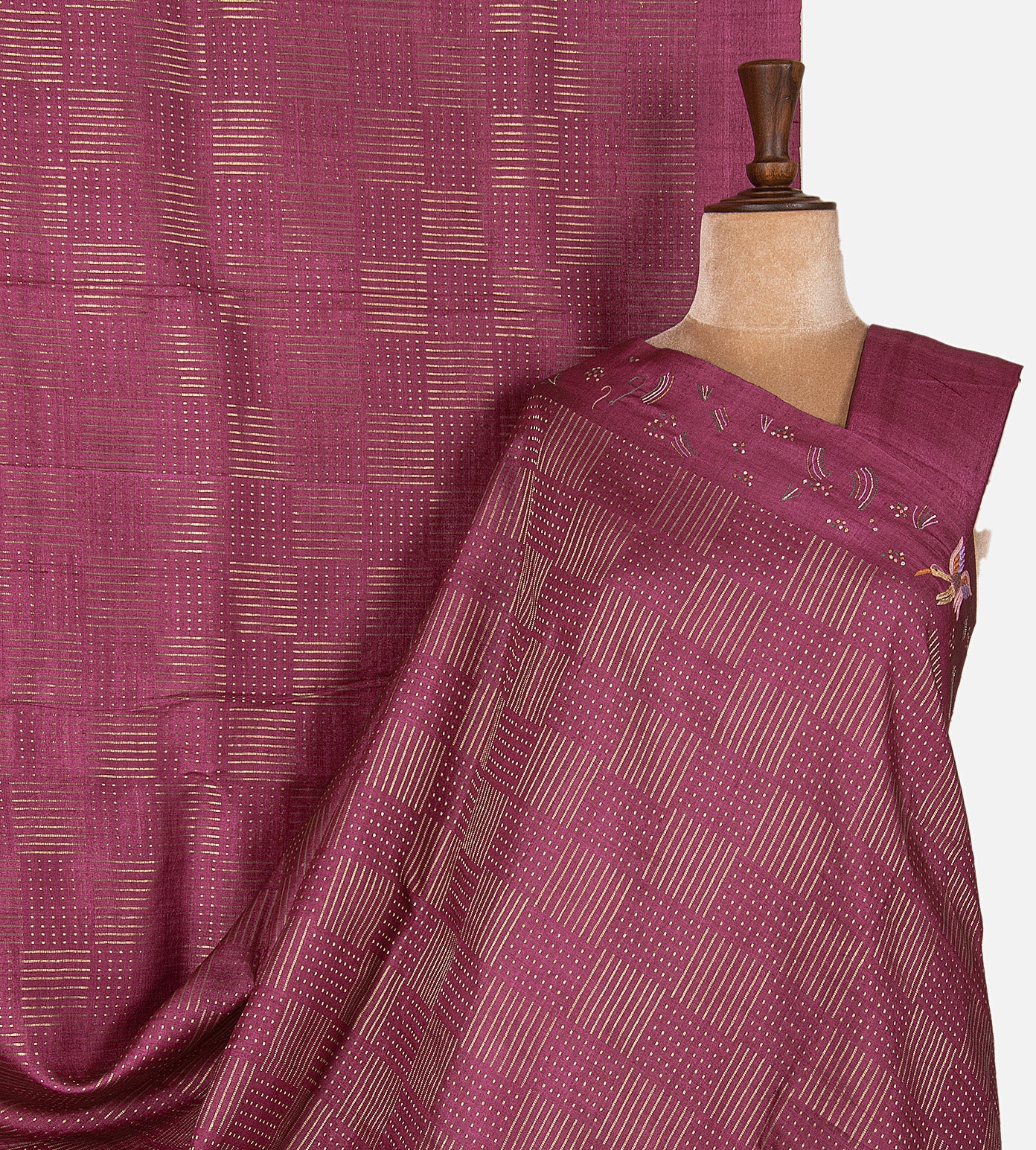 Pink Tussar Saree