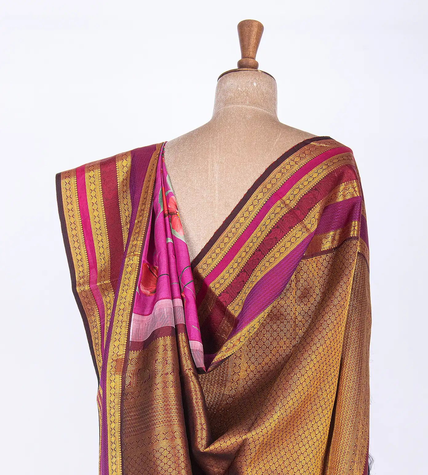 Pink Kanchipuram Silk Saree