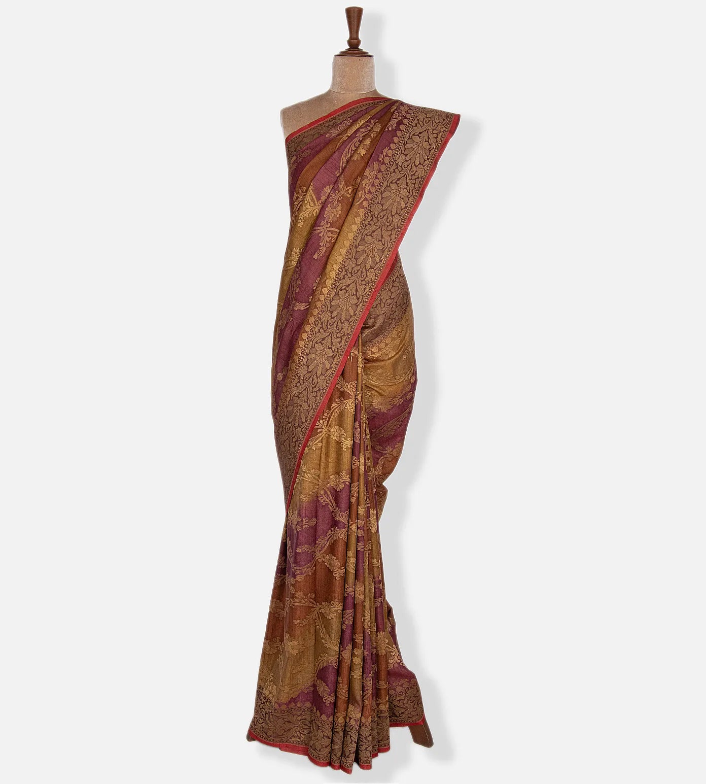 Multicolour Banarasi Tussar Georgette Saree