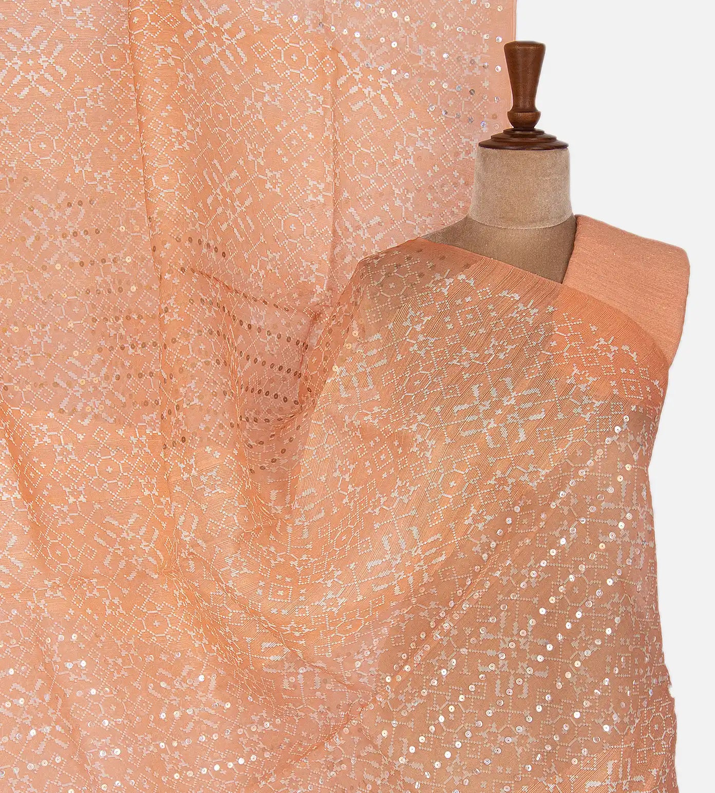 Peach Matka Bailou Saree