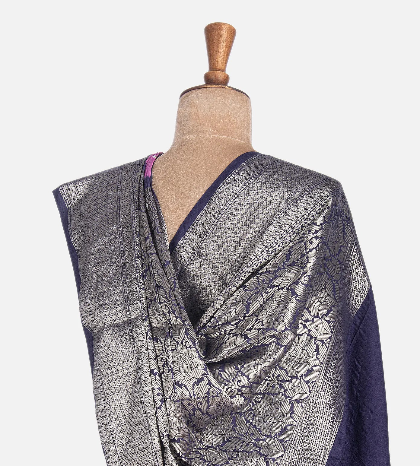 Purple Bandhani Chaniya Silk Saree
