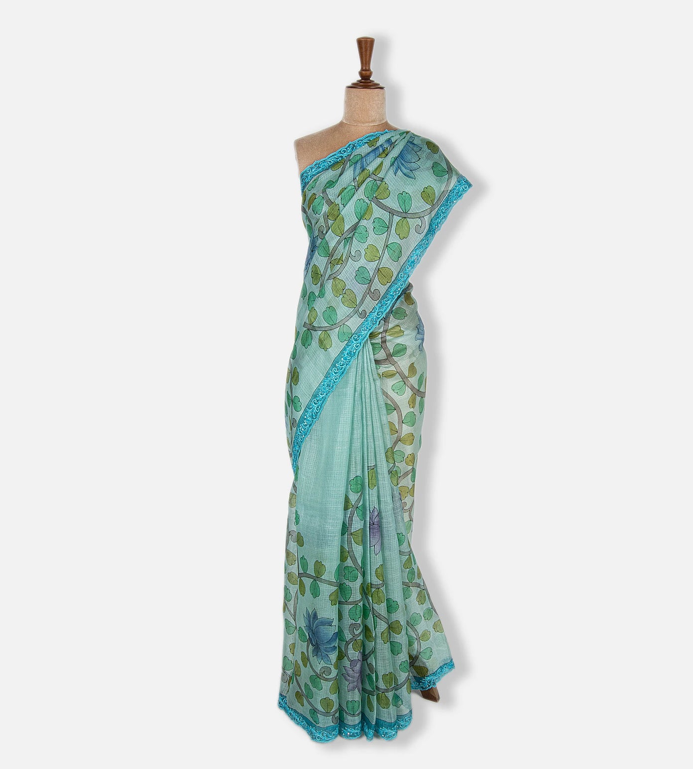 Pastel Blue Kota Silk Saree