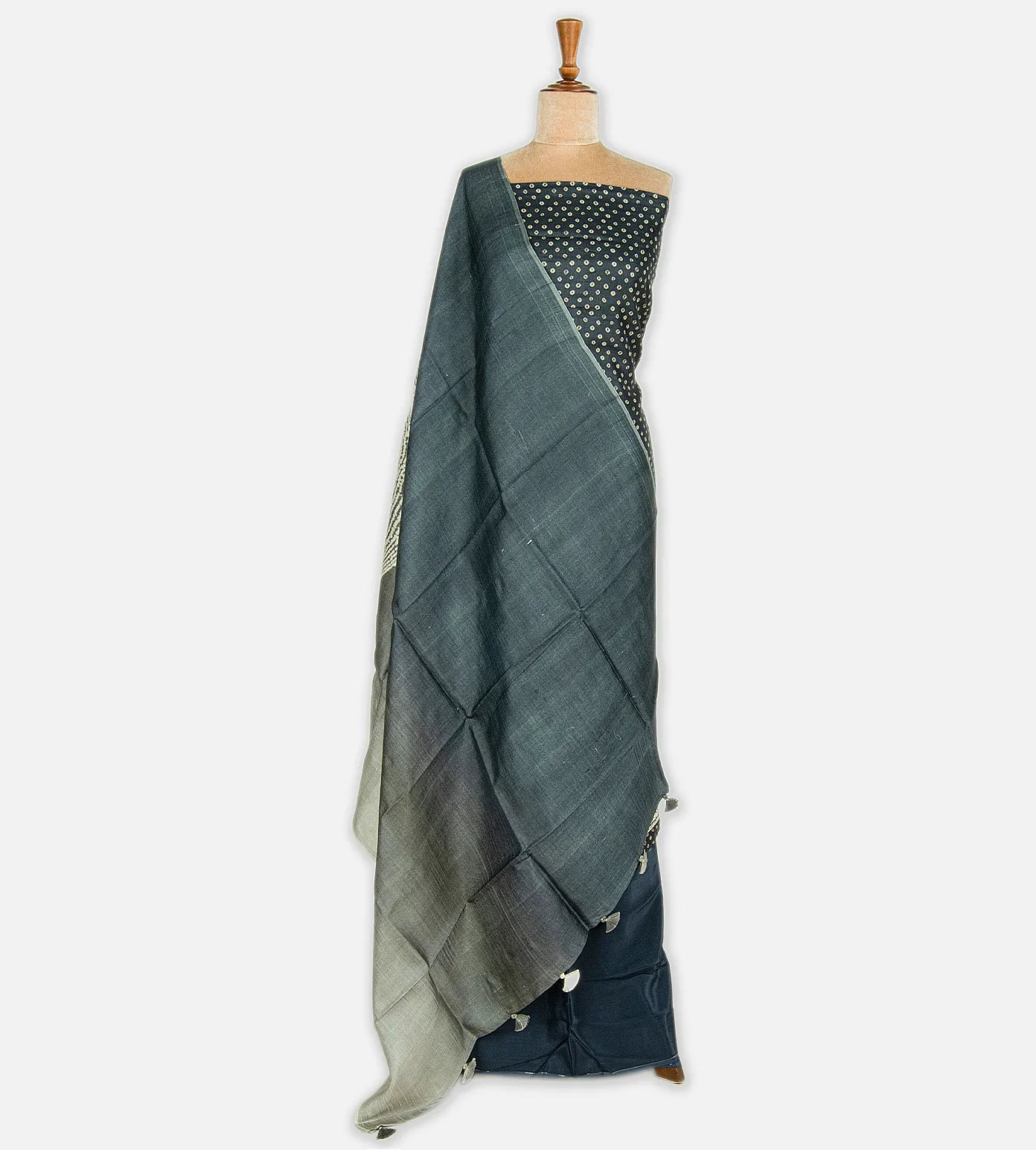 Elephant Grey Tussar Salwar