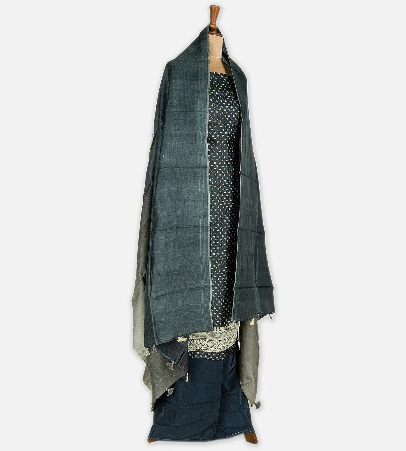 Elephant Grey Tussar Salwar