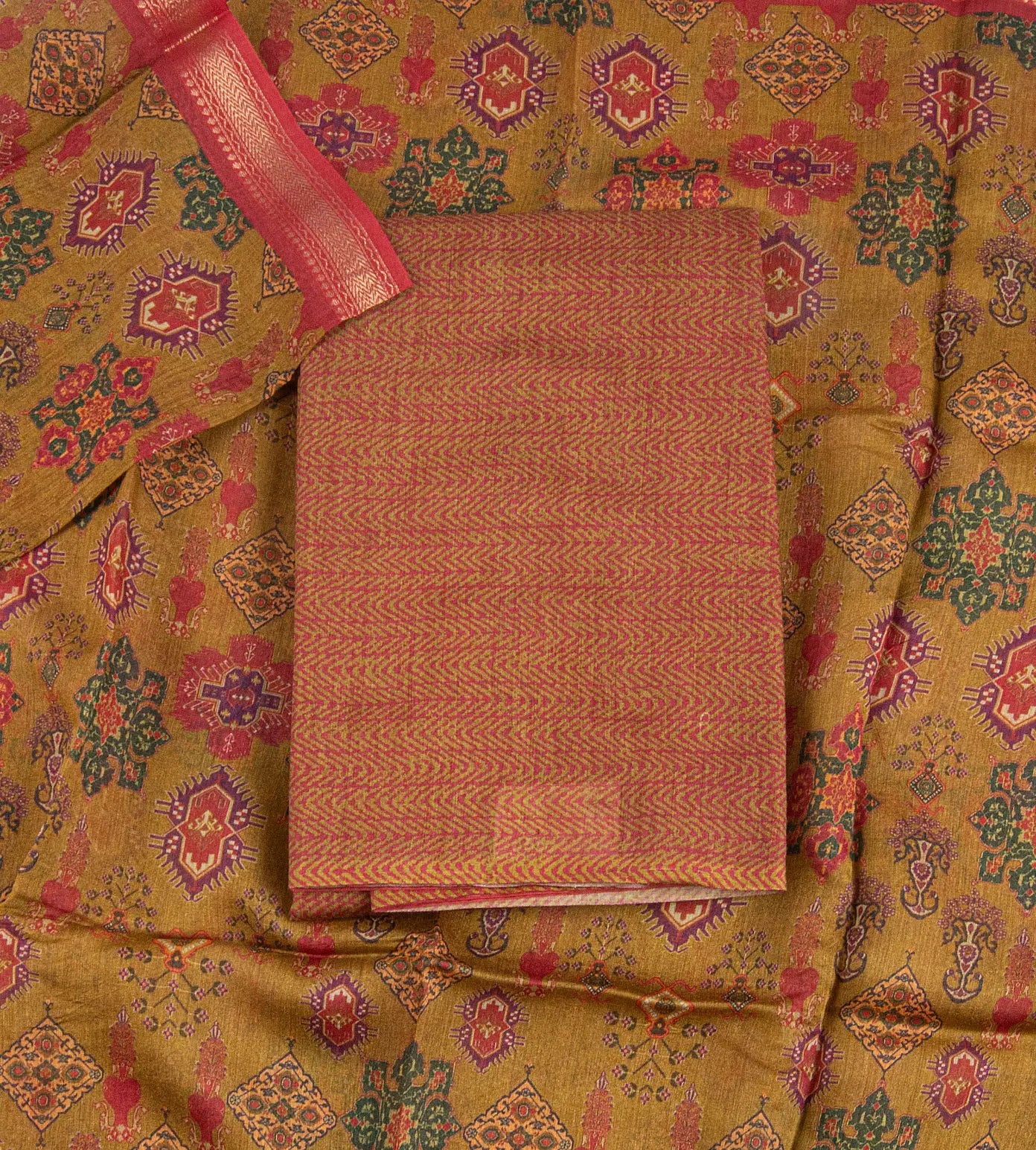 Multicolour Tussar Salwar
