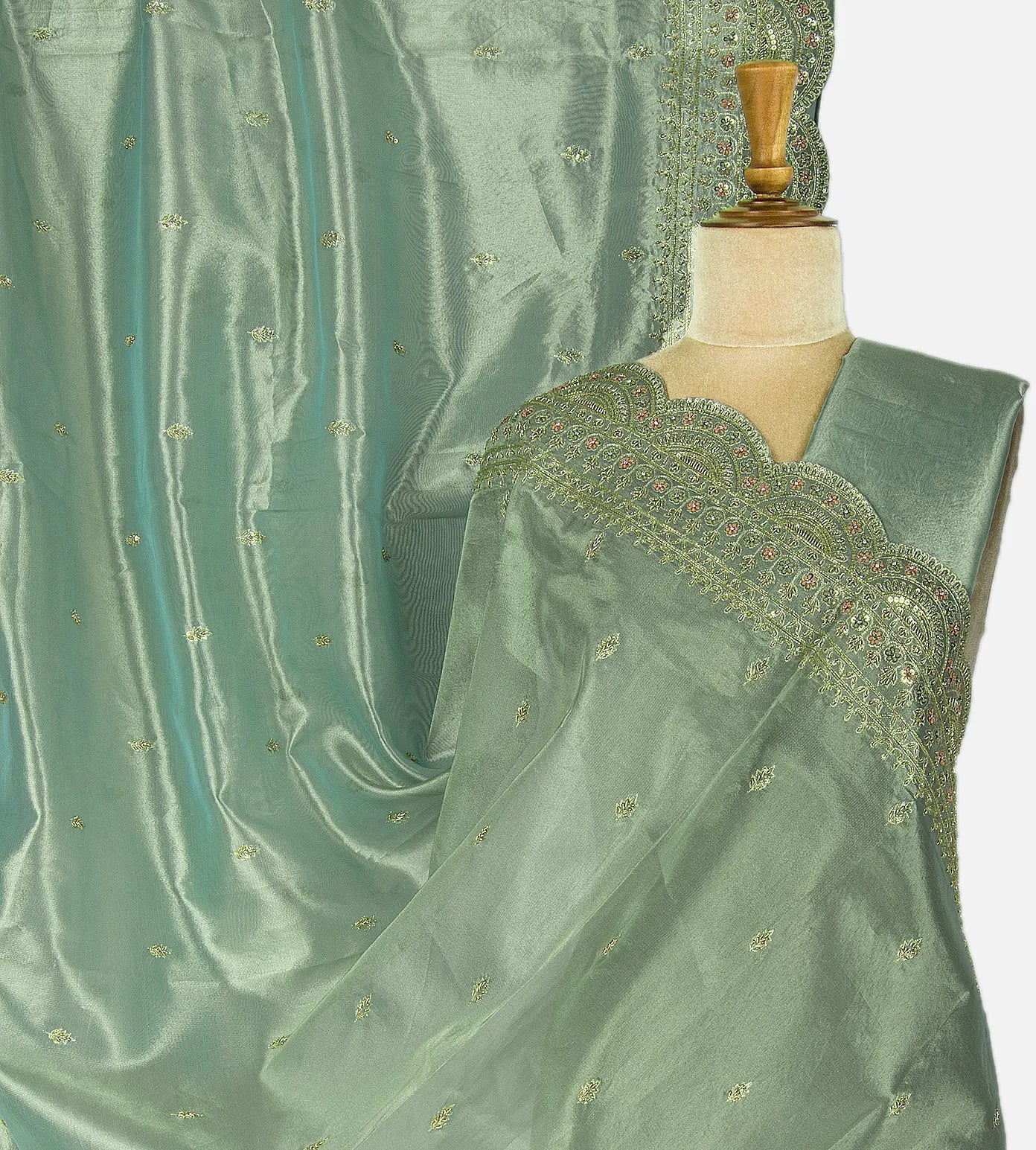 Blue Tissue Organza Saree