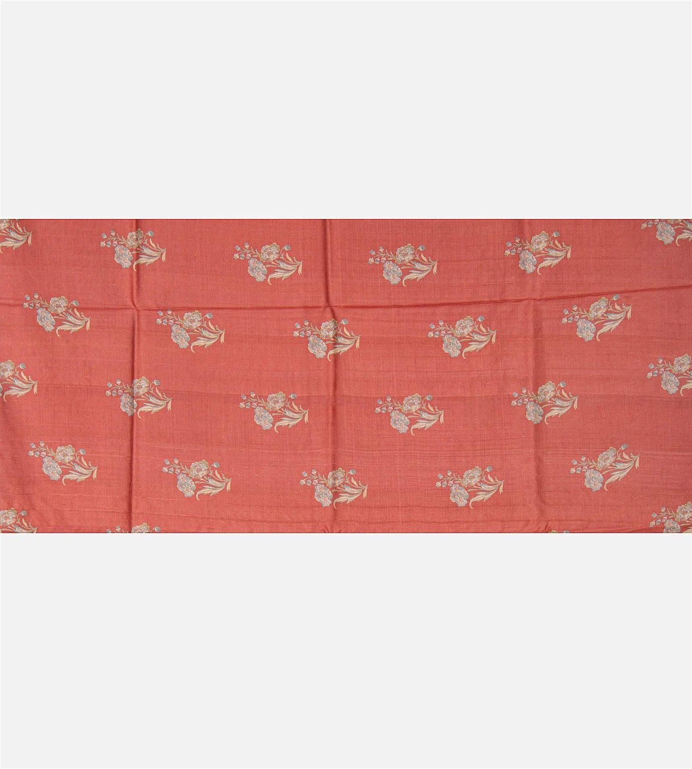 Deep Coral Tussar Saree