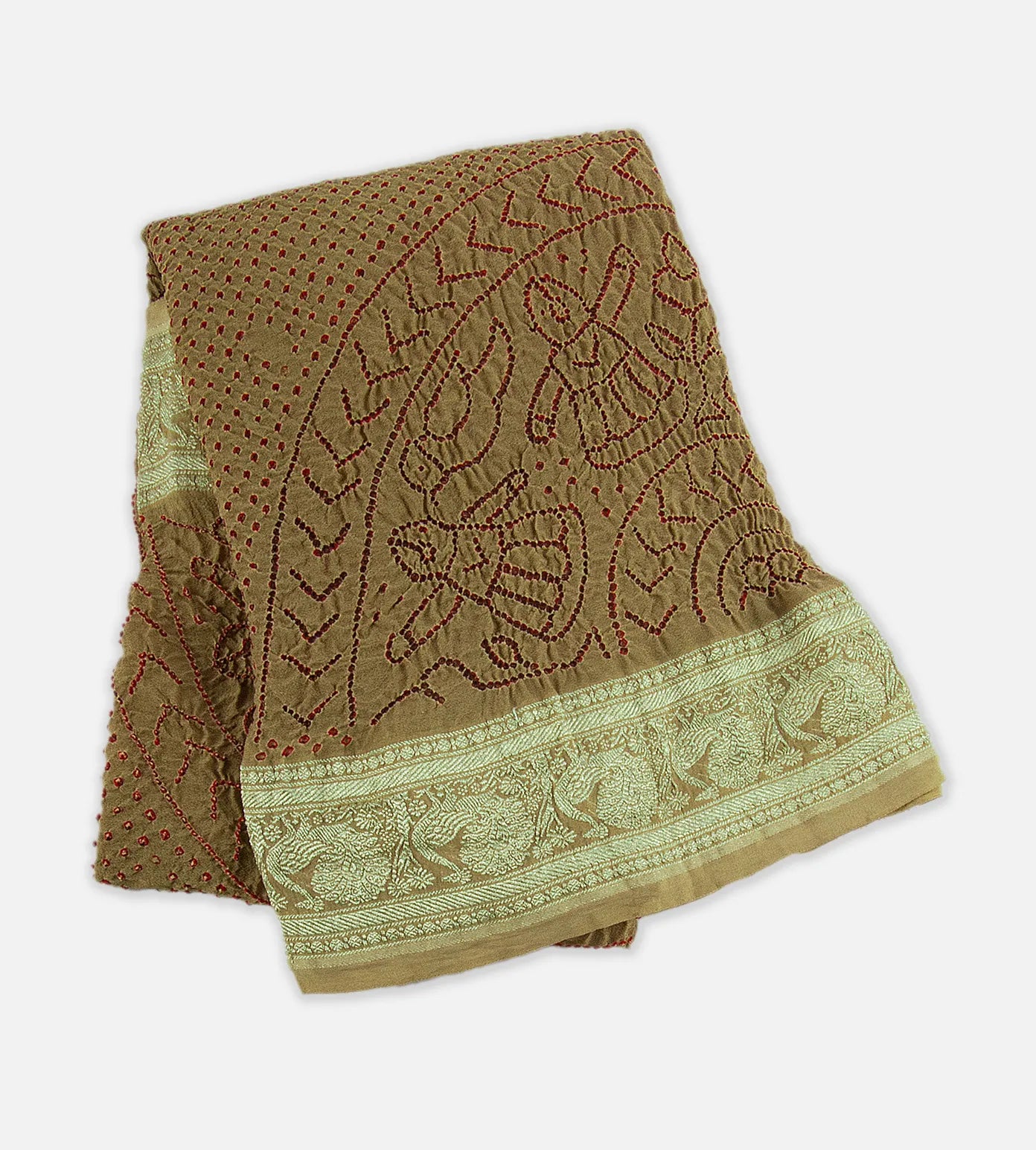 Beige Banarasi Georgette Dupatta